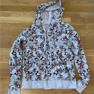 Disney Mickey Mouse Kids Zip-Up Hoodie - Gray and Red